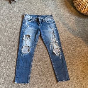 Silver Brand Ripped Skinny Jeans